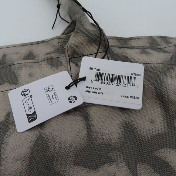 Alo Iconic Shopper Tote Grey Tie Dye Style W7066R Handbag NEW Reusable Gym Work - Picture 4 of 9
